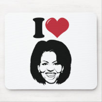 I Love Michelle Obama Mouse Mat