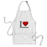 I LOVE MICHIGAN aprons