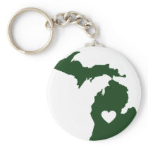 I Love Michigan keychains