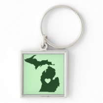 I Love Michigan keychains