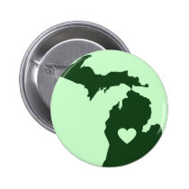 I Love Michigan buttons