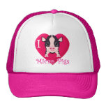 I Love Micro Pigs Hats