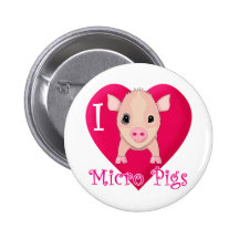 I Love Micro Pigs Pins