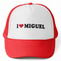 I LOVE MIGUEL hats
