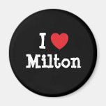 I love Milton heart custom personalised Refrigerator Magnet