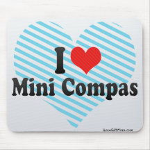 I Love Mini Compas Mouse Pads