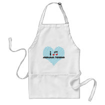 I Love Minimal Techno Apron