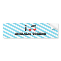 I Love Minimal Techno Bumper Sticker