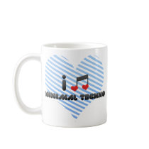 I Love Minimal Techno Coffee Mugs