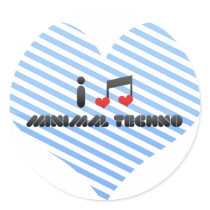 I Love Minimal Techno Sticker