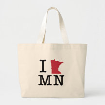 I Love Minnesota Canvas Bags