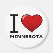 I LOVE MINNESOTA FRIDGE MAGNETS