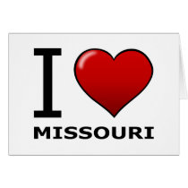 I LOVE MISSOURI GREETING CARDS