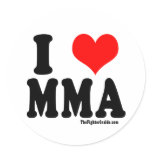 I Love MMA stickers