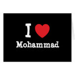 I love Mohammad heart custom personalised cards