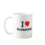 I love Mohammad heart custom personalised mugs