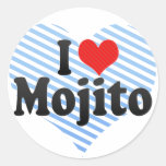I Love Mojito Round Stickers