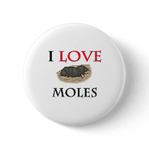 I Love Moles Pinback Buttons