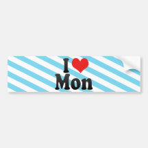 I Love Mon Bumper Sticker