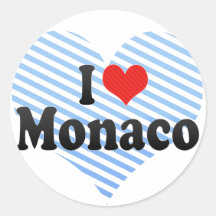I Love Monaco Stickers
