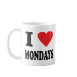 I love mondays icon coffee mugs