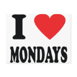 I love mondays icon postcards