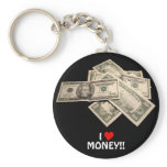 I Love Money Keychains