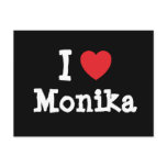 I love Monika heart T-Shirt postcards