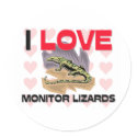 I Love Monitor Lizards stickers