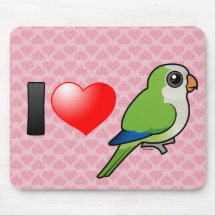 I Love Monk Parakeets Mousemat