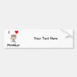 I Love Monkeys (2) Bumper Sticker