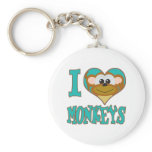 I Love monkeys keychains