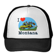 I Love Montana Country Taxi Mesh Hat