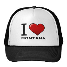 I LOVE MONTANA TRUCKER HAT