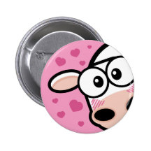 I Love Moo Cow Button