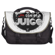 I Love Moo juice on laptop bag Valxart.com