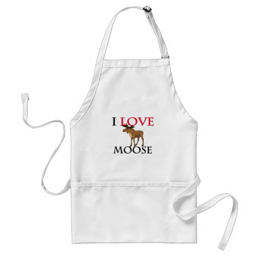 I Love Moose Aprons