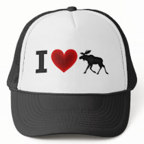 I Love Moose Mesh Hats
