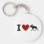 I Love Moose Keychain