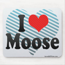 I Love Moose Mouse Pad