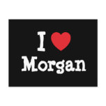 I love Morgan heart T-Shirt postcards