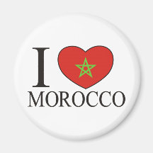 I Love Morocco Fridge Magnet