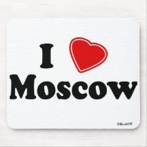 I Love Moscow Mouse Pads