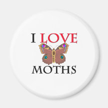 I Love Moths Magnet