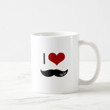 I love moustache coffee mug