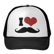 I Love Moustache Trucker Hat