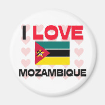 I Love Mozambique Fridge Magnets
