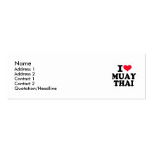 I love Muay Thai Business Card