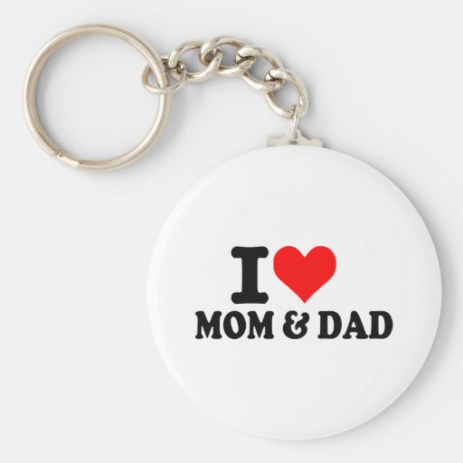 I love mum and dad key chain