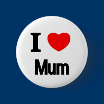 I Love Mum buttons